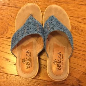 Blue sandals